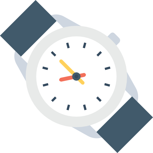 orologio da polso Flat Color Flat icona
