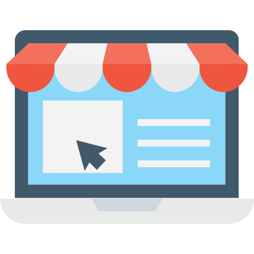 Online shop Flat Color Flat icon
