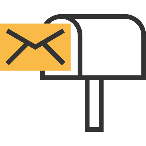 Mailbox Meticulous Yellow shadow icon