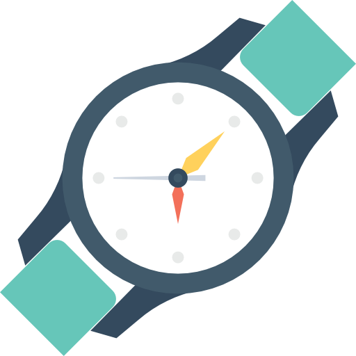 reloj de pulsera Flat Color Flat icono
