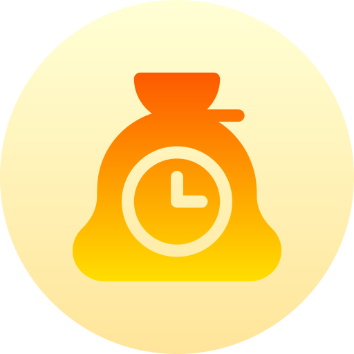 czas Basic Gradient Circular ikona