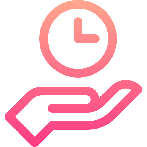 Time management Basic Gradient Lineal color icon