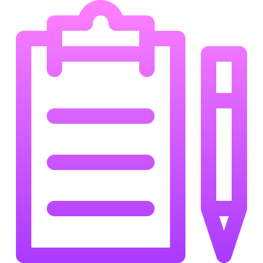 Clipboard Basic Gradient Lineal color icon