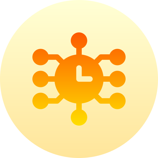tijd Basic Gradient Circular icoon