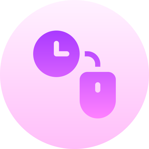 gestione del tempo Basic Gradient Circular icona