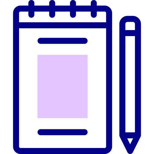 Notepad Detailed Mixed Lineal color icon