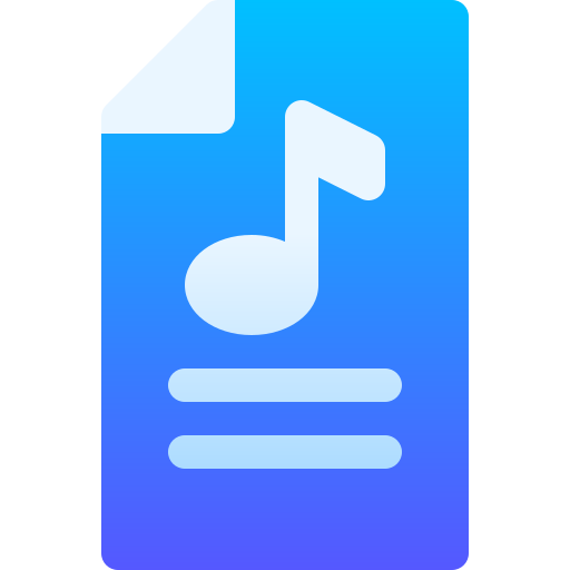 Music files Basic Gradient Gradient icon