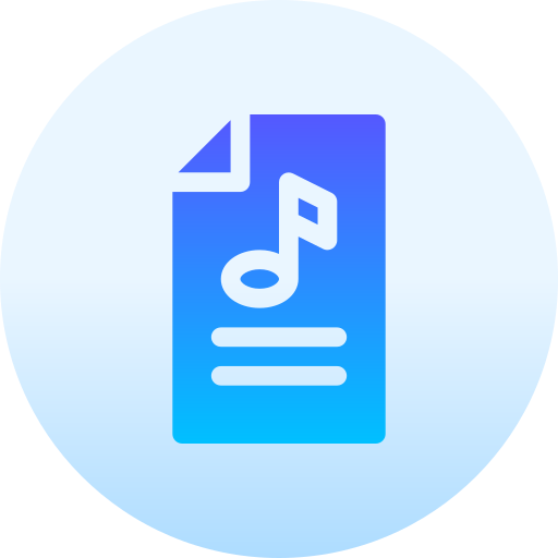 Music files Basic Gradient Circular icon