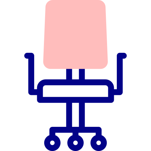 Office chair Detailed Mixed Lineal color icon