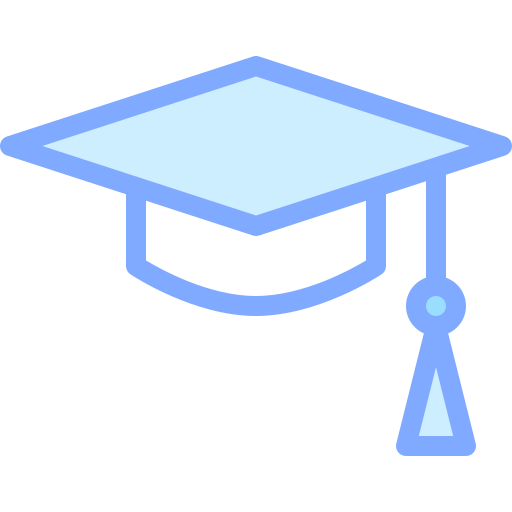 czapka dyplomowa Detailed color Lineal color ikona
