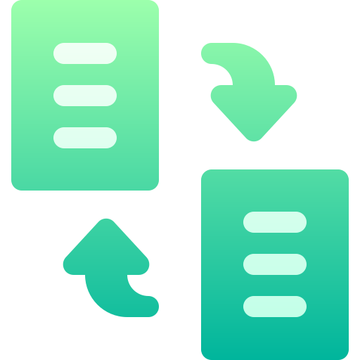 transferencia de datos Basic Gradient Gradient icono