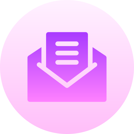 Электронное письмо Basic Gradient Circular иконка