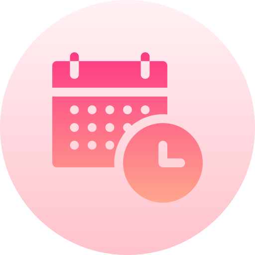 Schedule Basic Gradient Circular icon