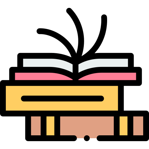 Books Detailed Rounded Lineal color icon