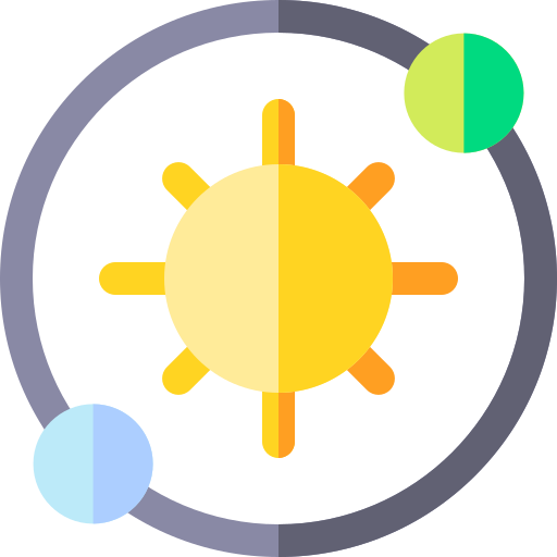 astronomie Basic Rounded Flat icoon