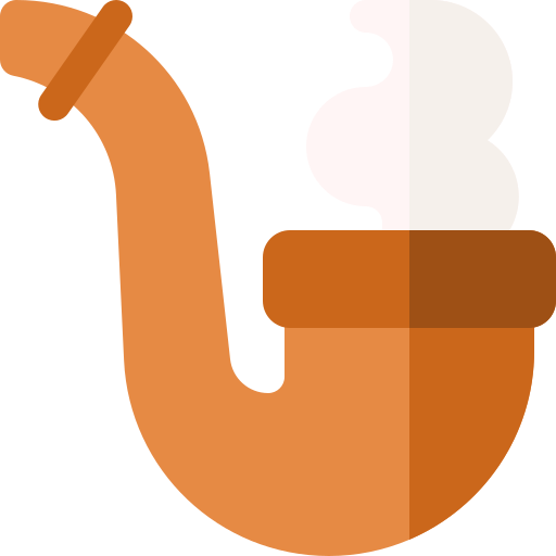 Smoking pipe Basic Rounded Flat icon