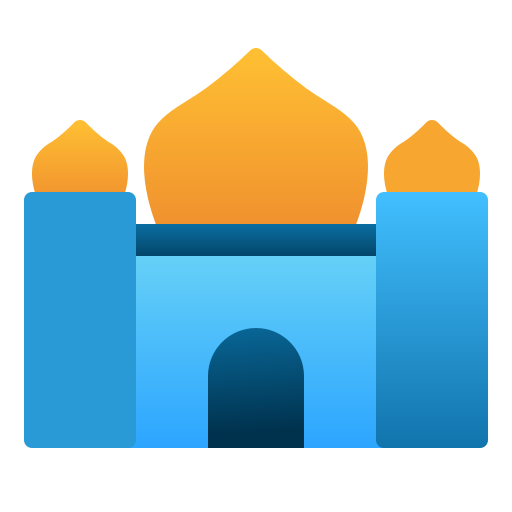 meczet Andinur Flat Gradient ikona
