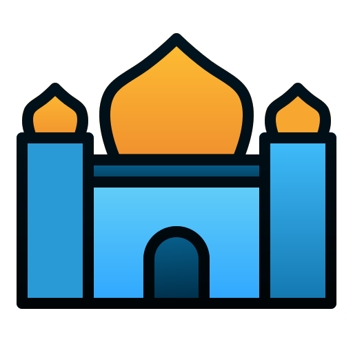Mosque Andinur Lineal Color Gradient icon