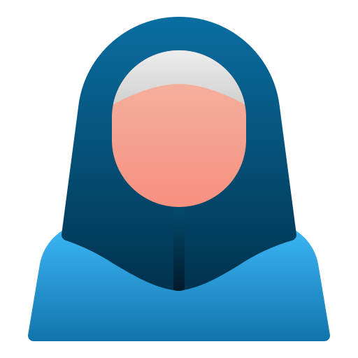 이슬람교도 여자 Andinur Flat Gradient icon