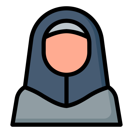 Moslem woman Andinur Lineal color icon