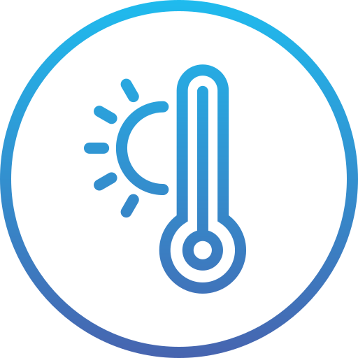 temperatura caliente Generic Gradient icono