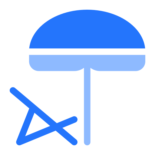 Beach umbrella Generic Blue icon