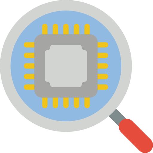 Magnifying glass Basic Miscellany Flat icon