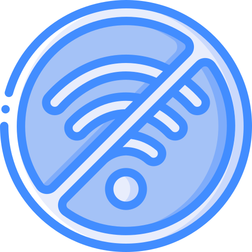 No signal Basic Miscellany Blue icon