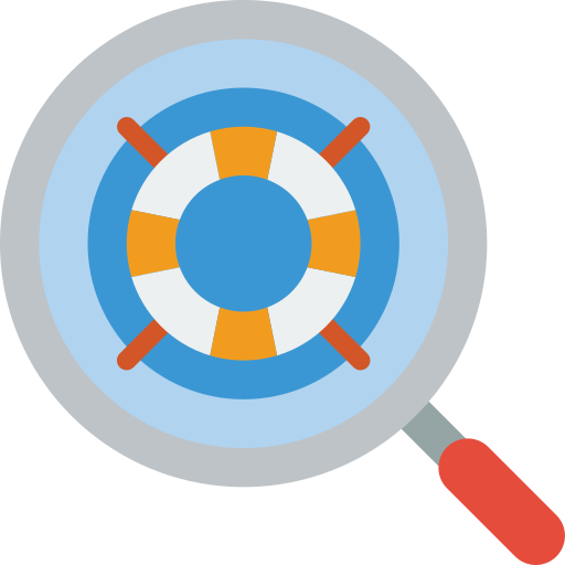 Magnifying glass Basic Miscellany Flat icon