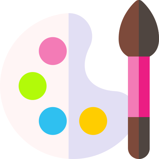 paleta de pintura Basic Rounded Flat icono