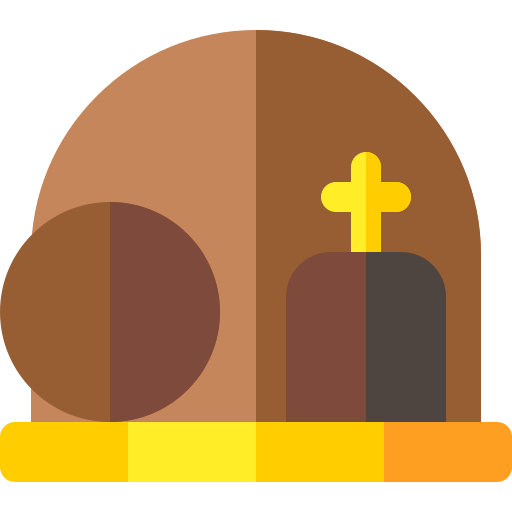 grób Basic Rounded Flat ikona