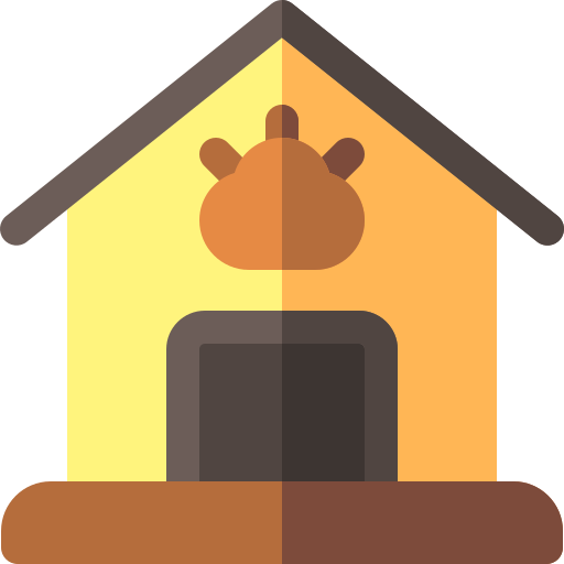 casa per animali domestici Basic Rounded Flat icona
