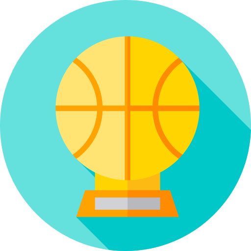 Баскетбольный трофей Flat Circular Flat иконка
