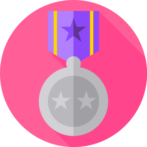 médaille Flat Circular Flat Icône