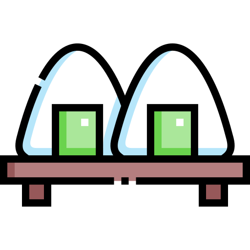 onigiri Detailed Straight Lineal color icon