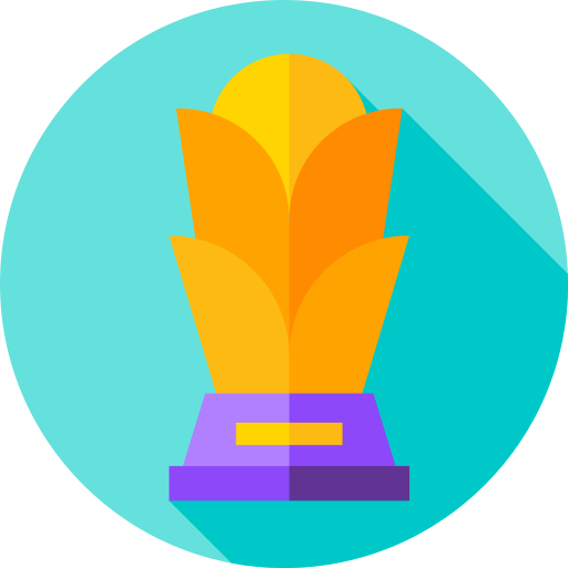 Trophy Flat Circular Flat icon