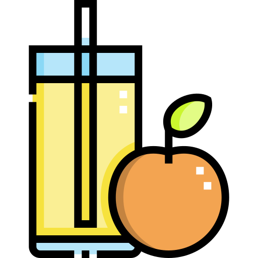 sok pomarańczowy Detailed Straight Lineal color ikona