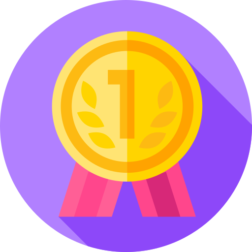Medal Flat Circular Flat icon