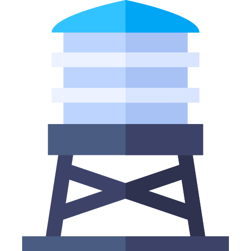 torre de agua Basic Straight Flat icono