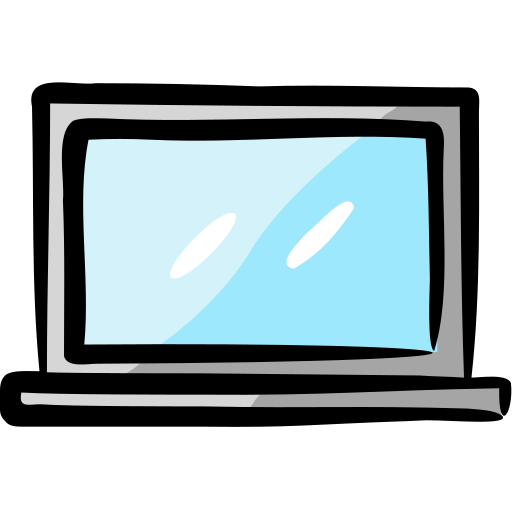 ordenador portátil Generic Hand Drawn Color icono