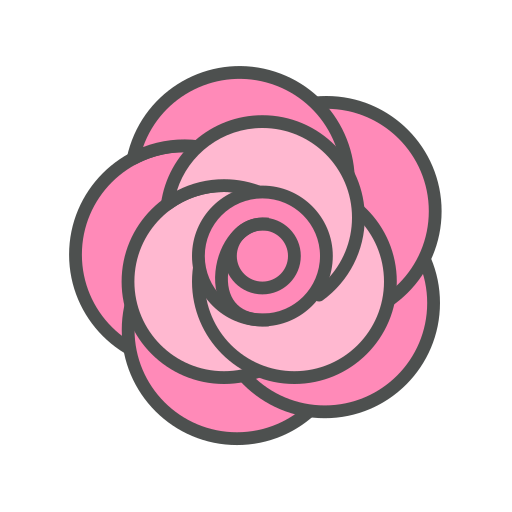 Роза Generic Outline Color иконка