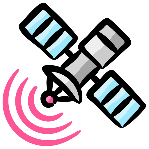 satélite Generic Hand Drawn Color icono