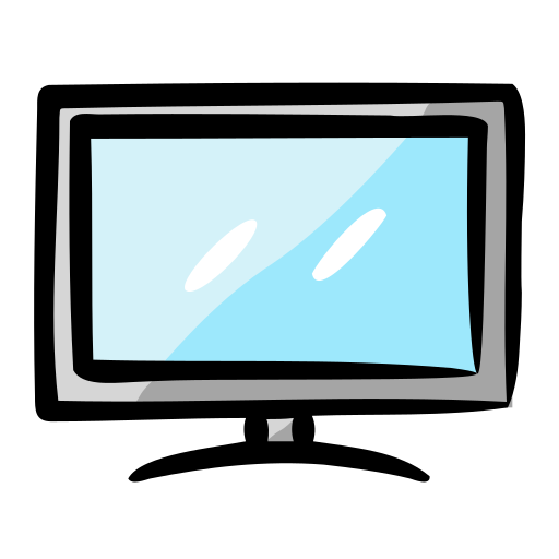 monitor telewizyjny Generic Hand Drawn Color ikona