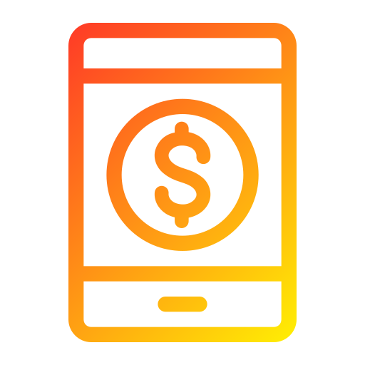 Mobile banking Generic Gradient icon