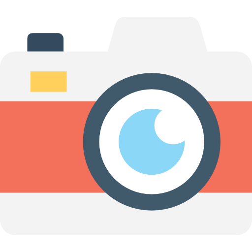 fotocamera Flat Color Flat icona