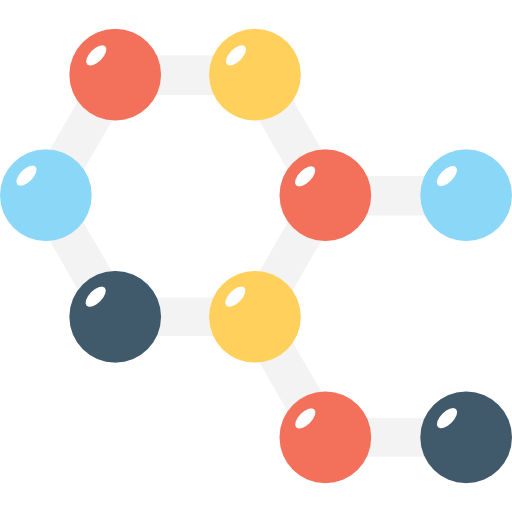 molecole Flat Color Flat icona