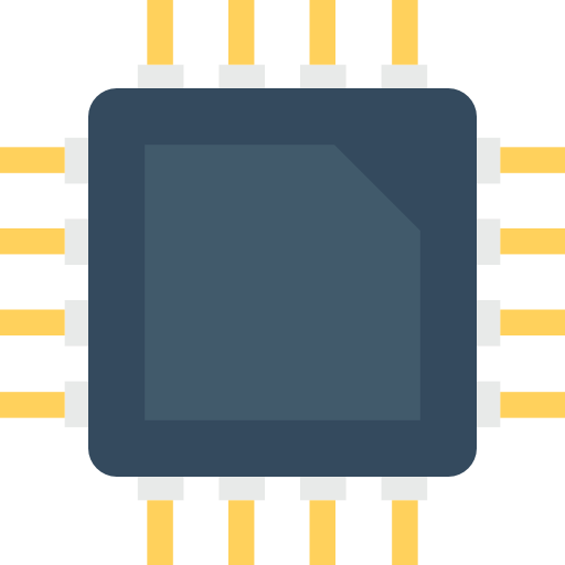 microchip Flat Color Flat icona