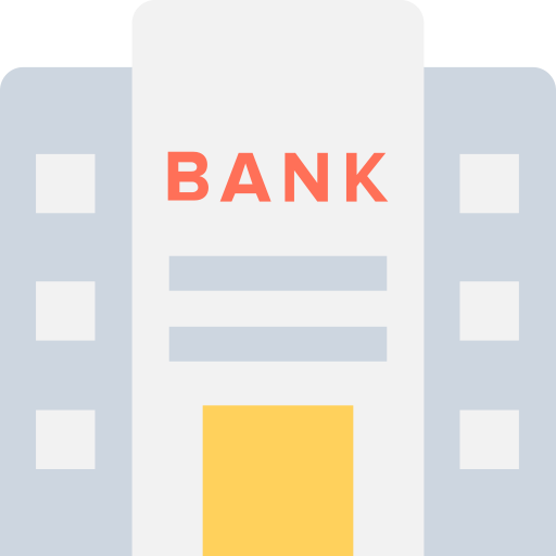 은행 Flat Color Flat icon