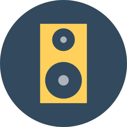 스피커 Flat Color Circular icon