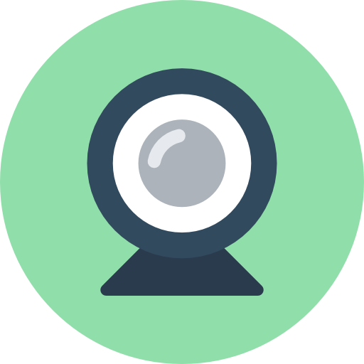 웹캠 Flat Color Circular icon
